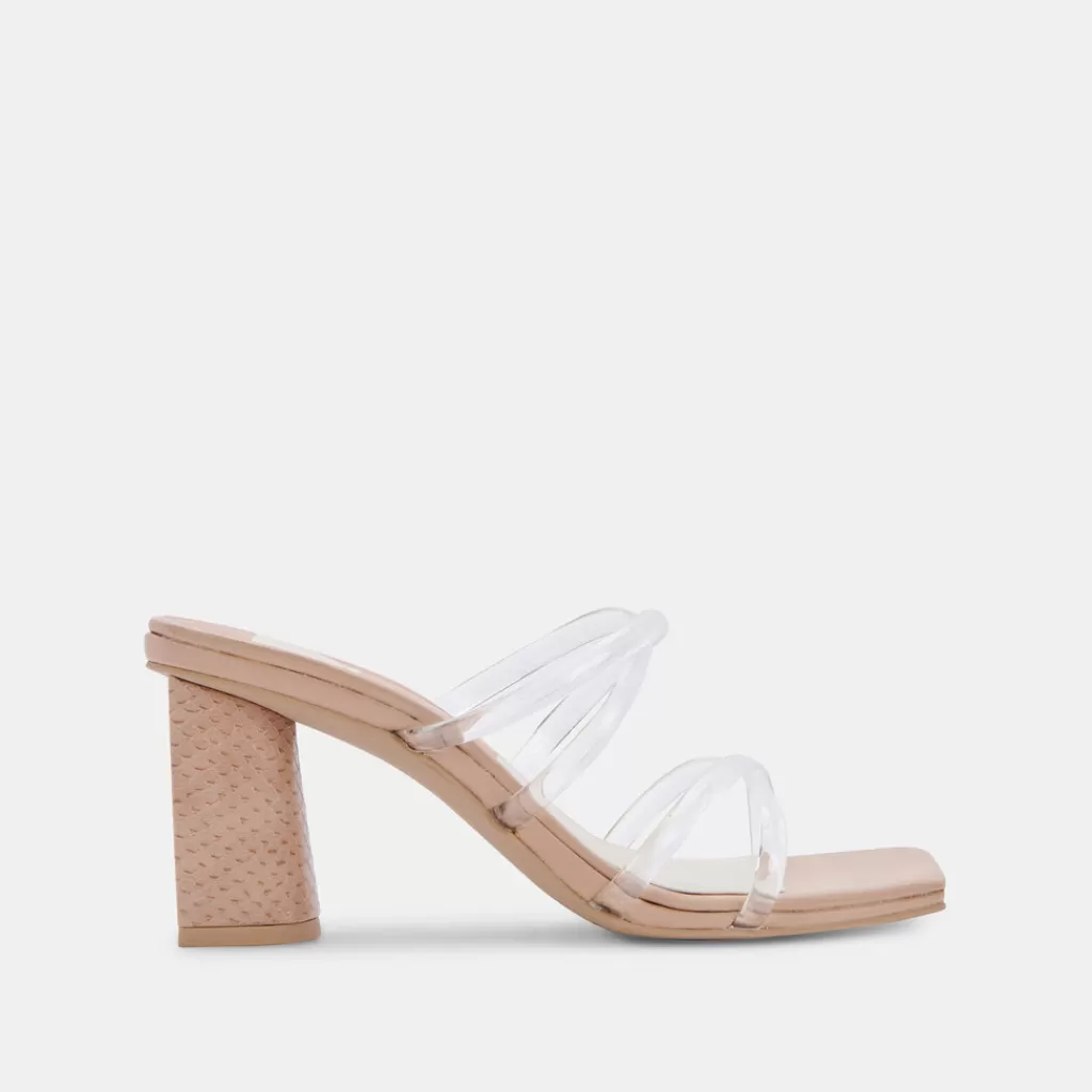 DOLCE VITA Patsi Wide Heels Crystal Vinyl Clearance