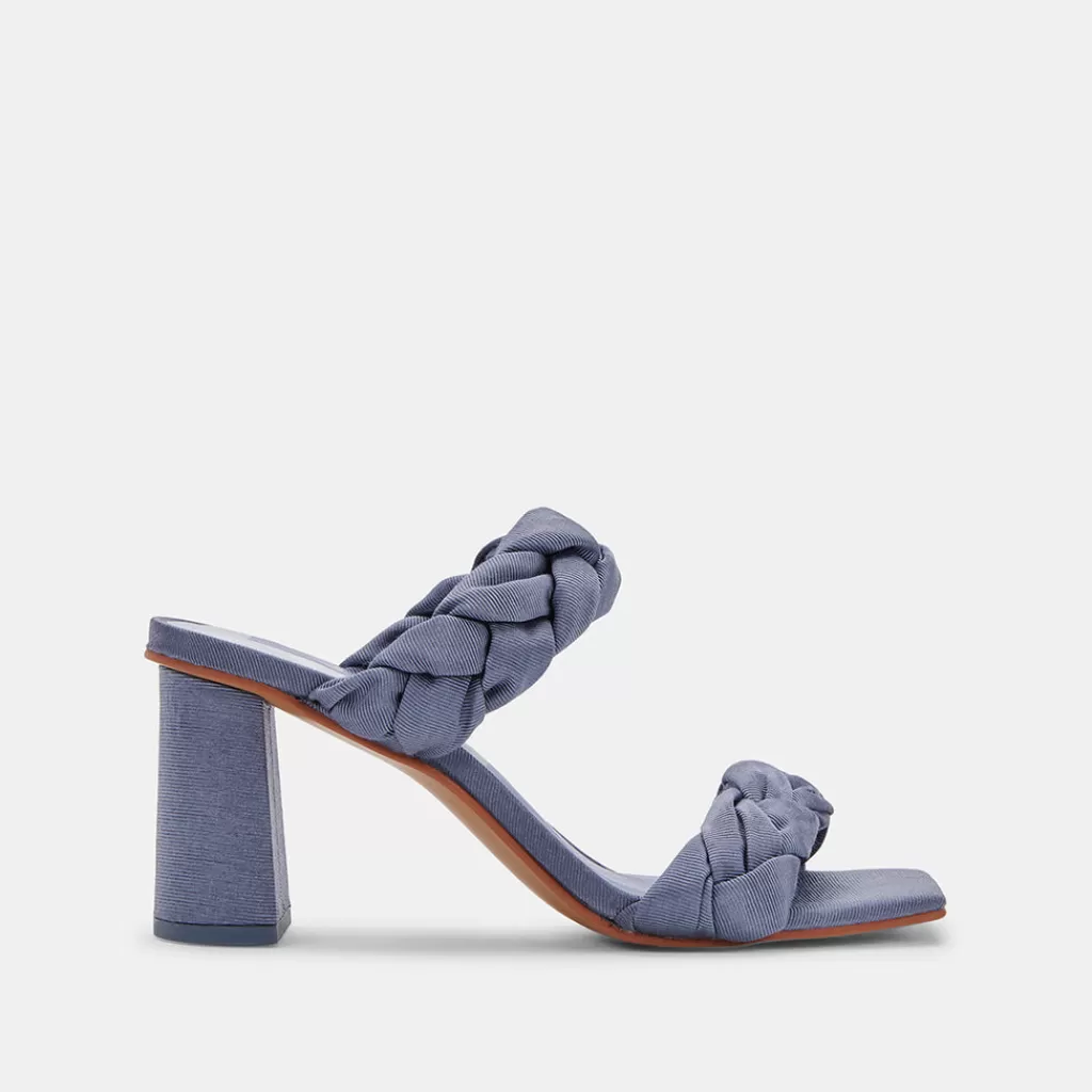 DOLCE VITA Pheby Heels Indigo Silk Fashion