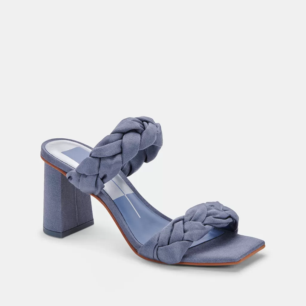 DOLCE VITA Pheby Heels Indigo Silk Fashion