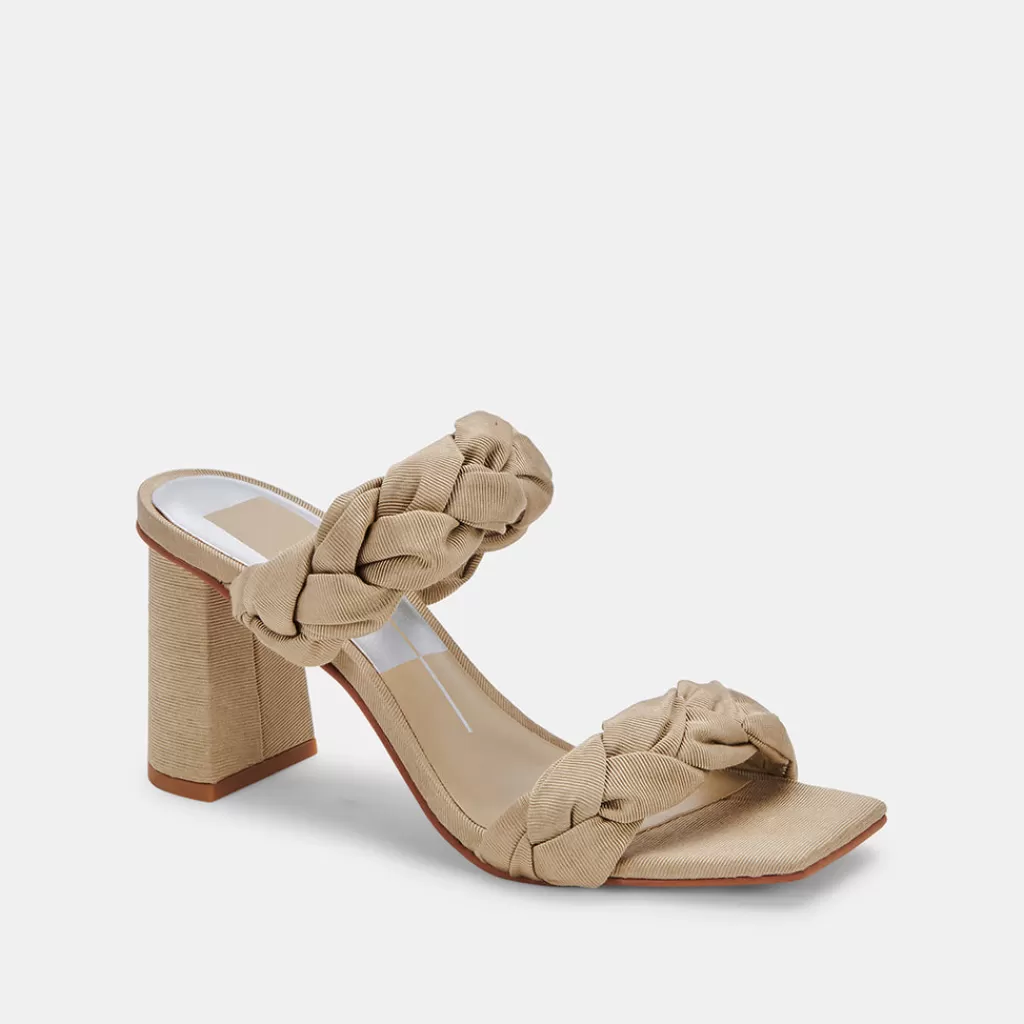 DOLCE VITA Pheby Heels Khaki Silk Best Sale