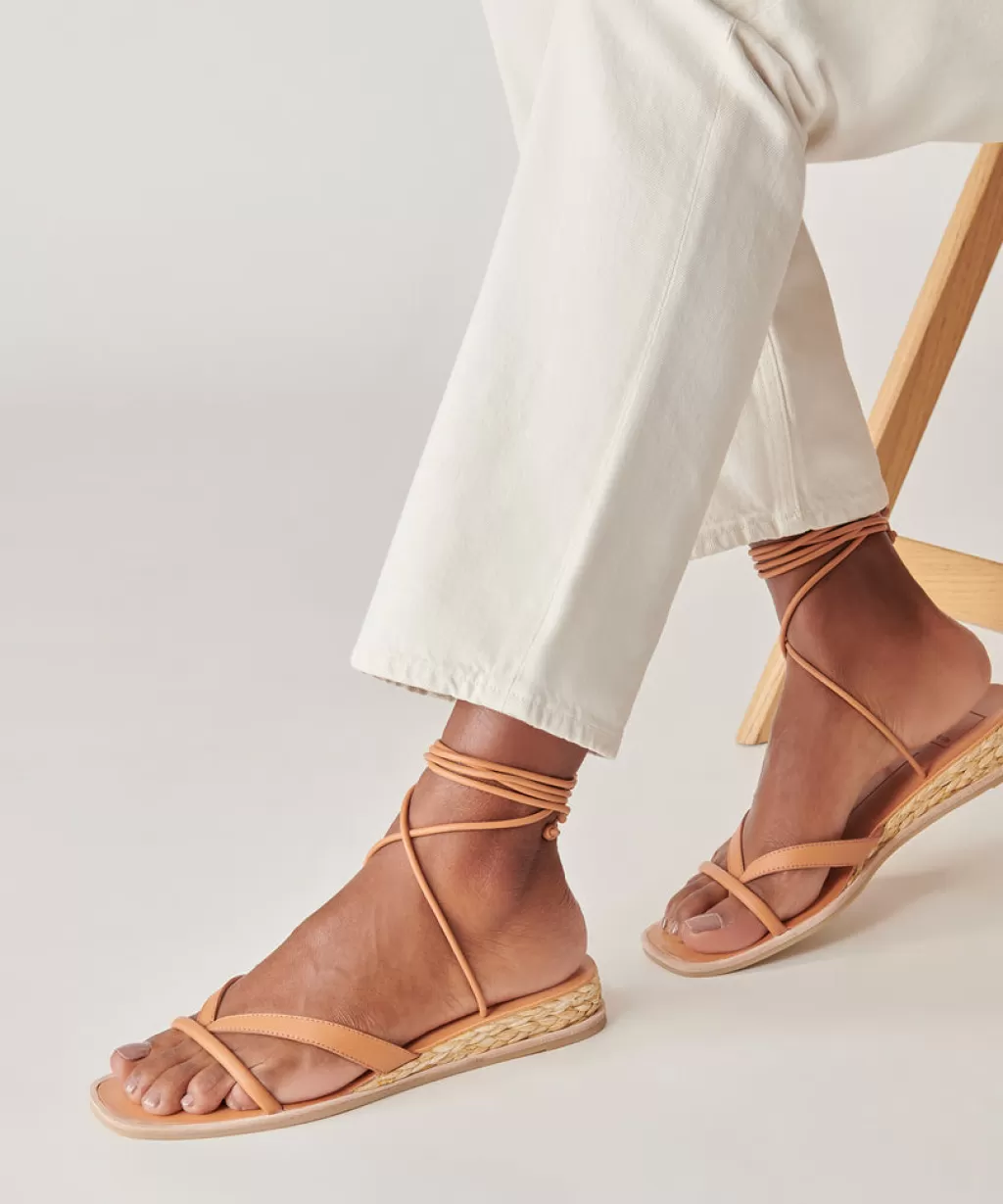 DOLCE VITA Prax Sandals Cognac Leather Best Sale