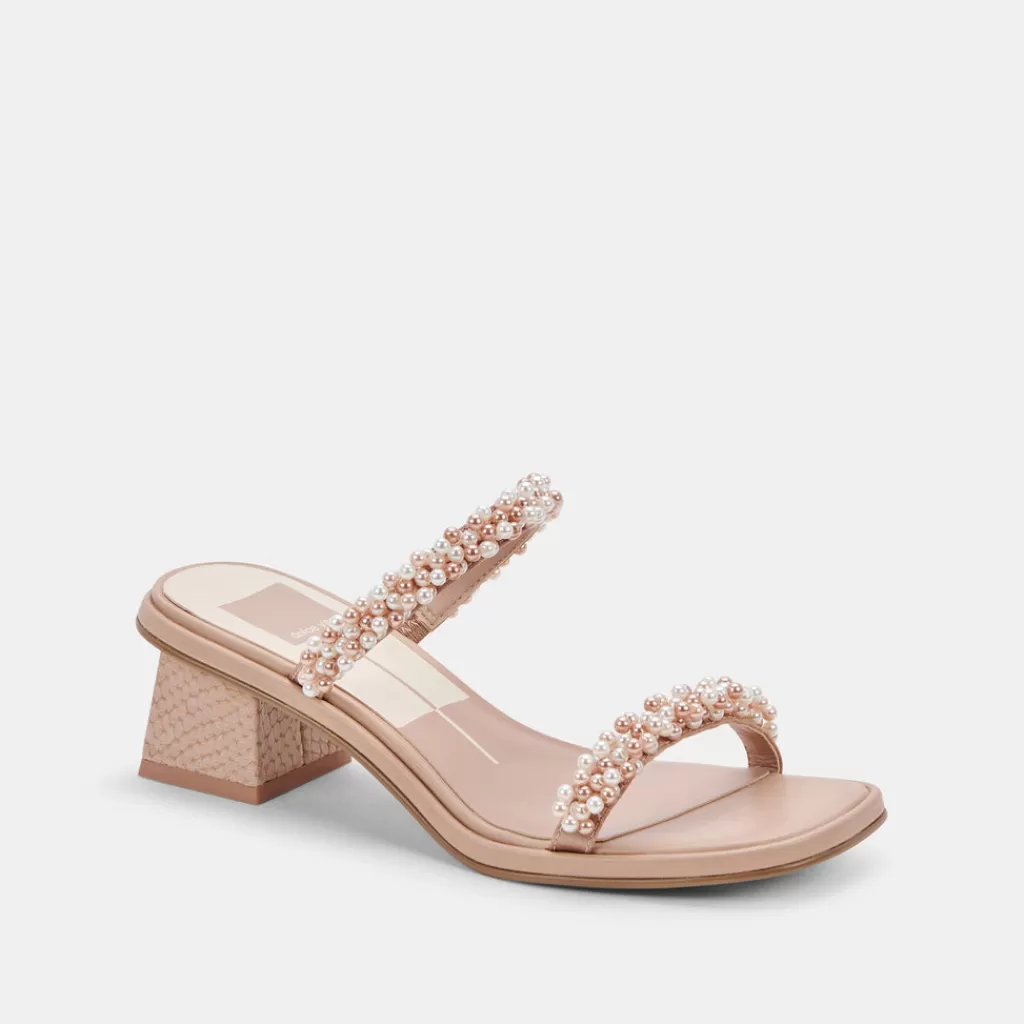 DOLCE VITA River Pearl Heels Blush Multi Pearls Fashion