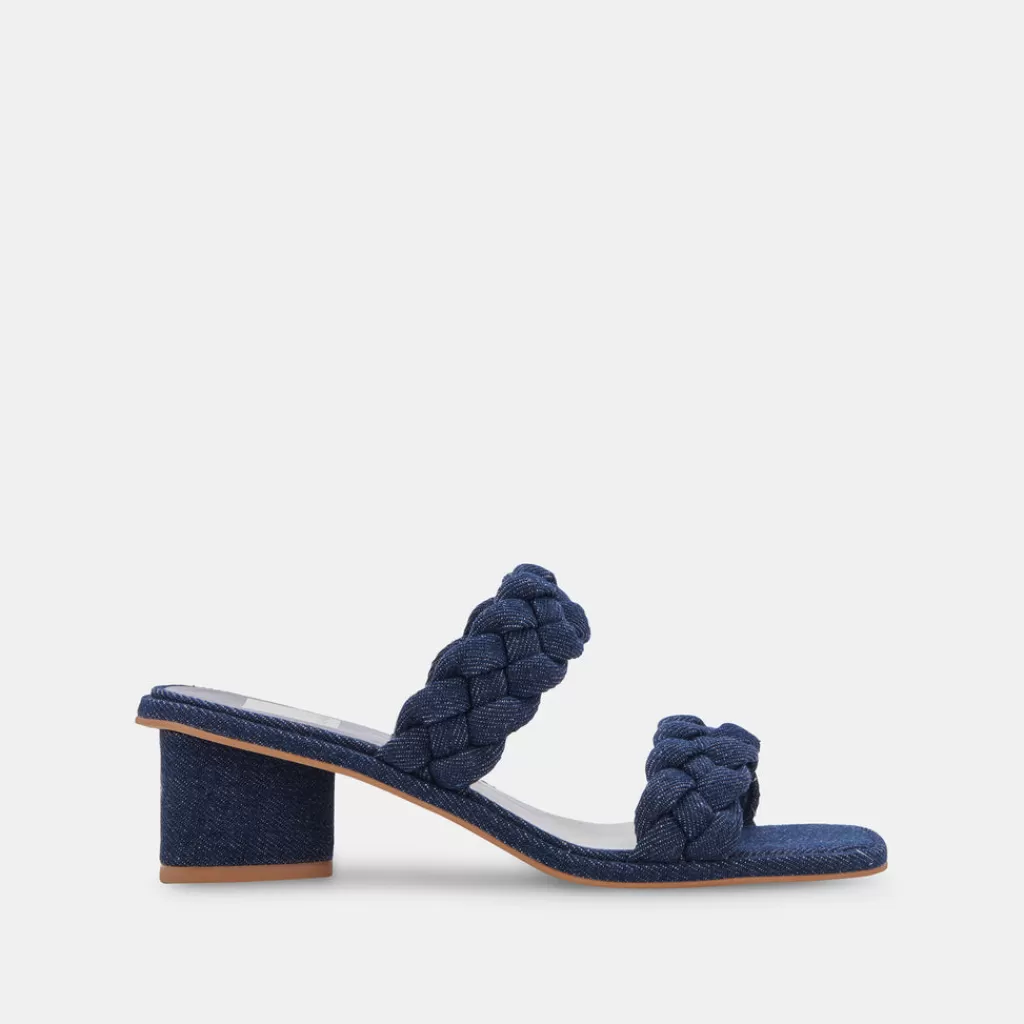 DOLCE VITA Ronin Sandals Indigo Denim Clearance