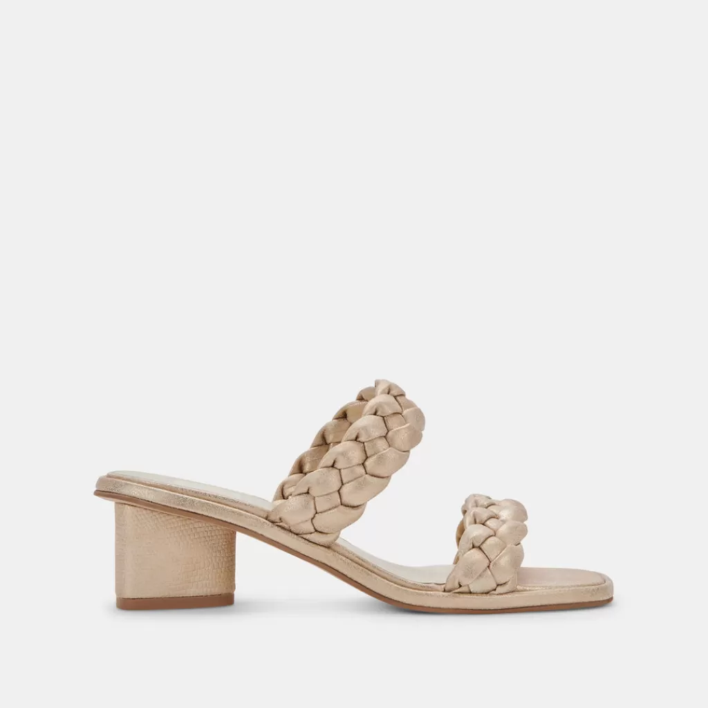 DOLCE VITA Ronin Sandals Light Gold Stella New