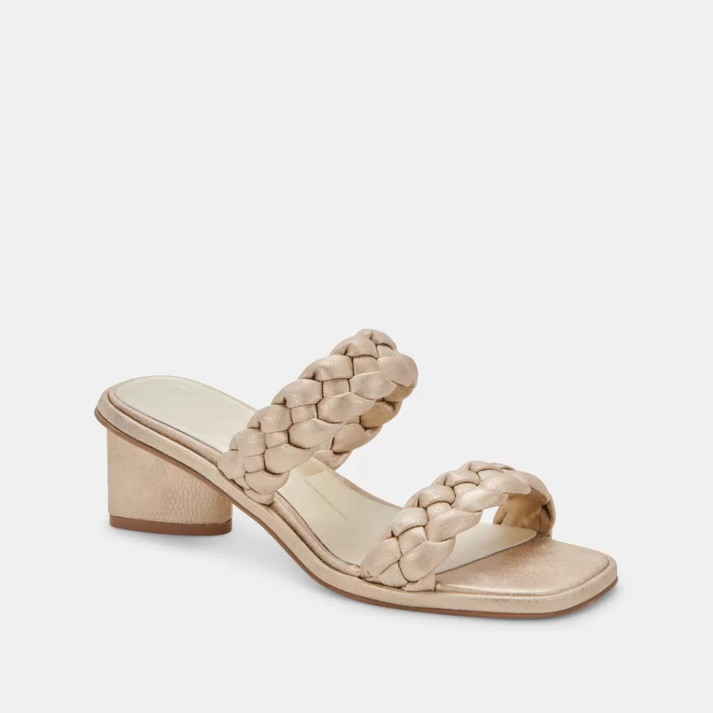 DOLCE VITA Ronin Sandals Light Gold Stella New