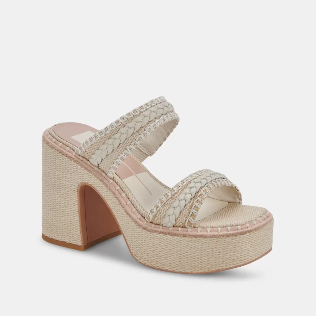 DOLCE VITA Whim Heels Oatmeal Raffia Hot