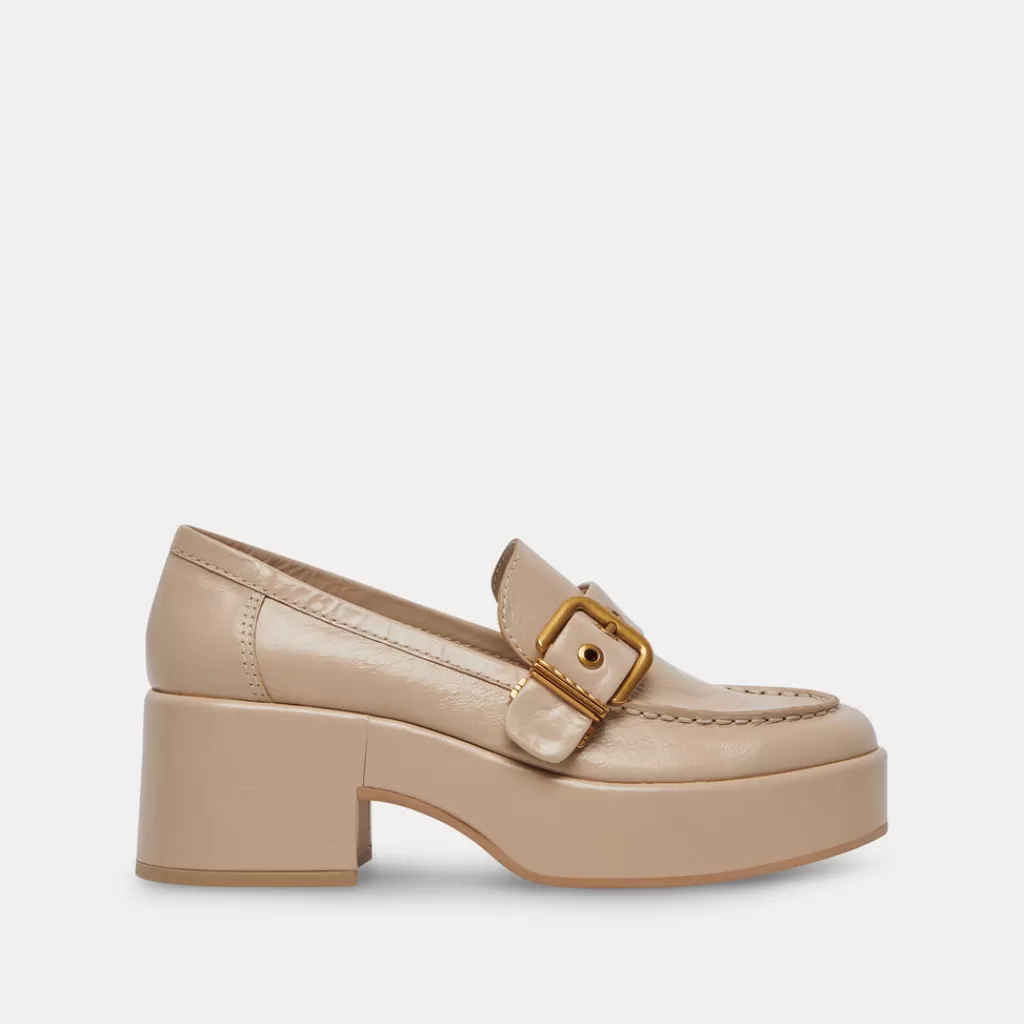 DOLCE VITA Yonder Loafers Sesame Crinkle Patent Clearance