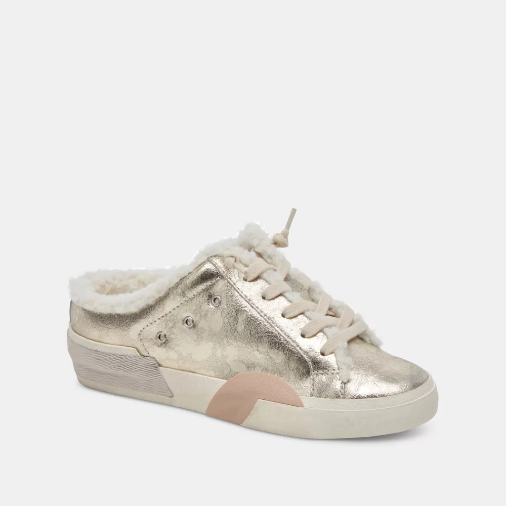 DOLCE VITA Zantel Sneakers Platinum Distressed Leather Hot