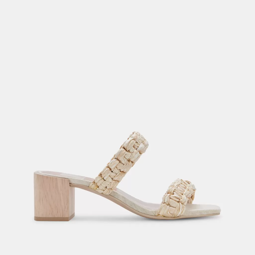 DOLCE VITA Zeno Sandals Lt Natural Raffia Fashion