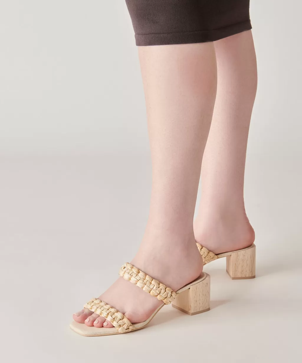 DOLCE VITA Zeno Sandals Lt Natural Raffia Fashion