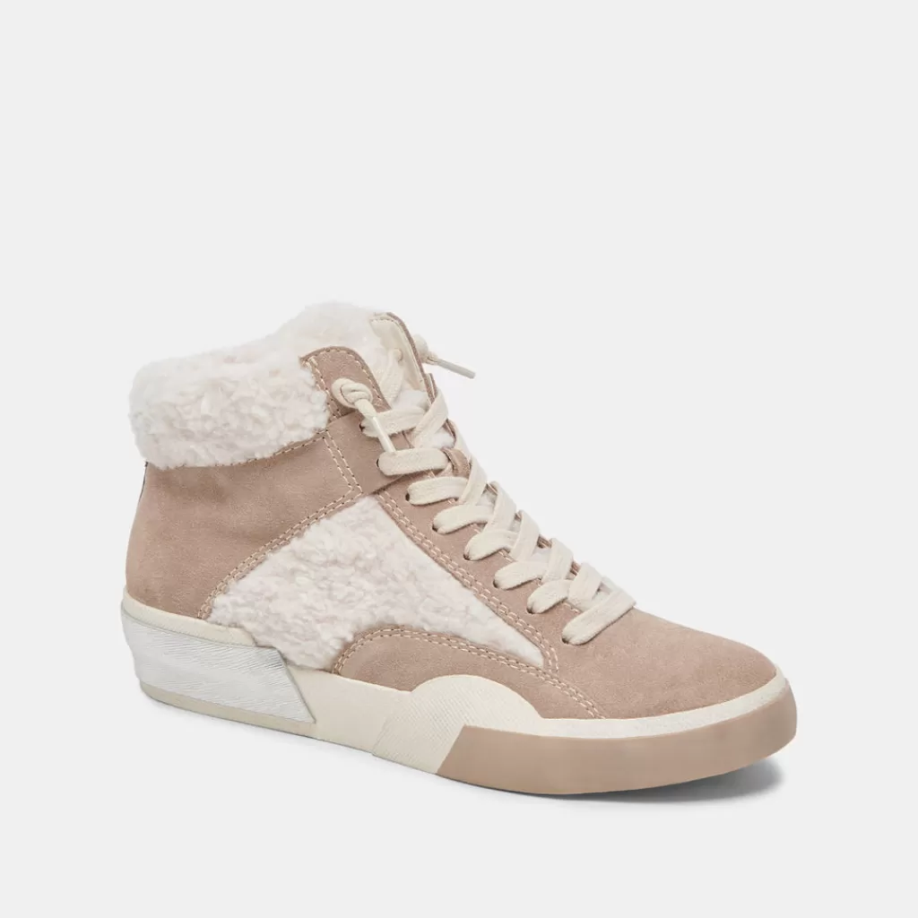 DOLCE VITA Zilvia Plush Sneakers Taupe Multi Suede Fashion