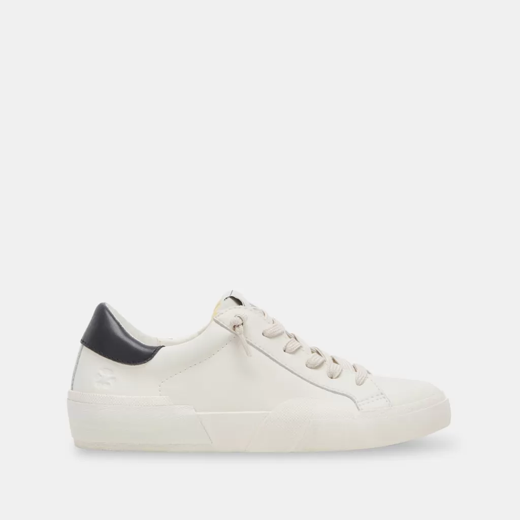 DOLCE VITA Zina Foam 360 Sneakers White Black Recycled Leather Cheap