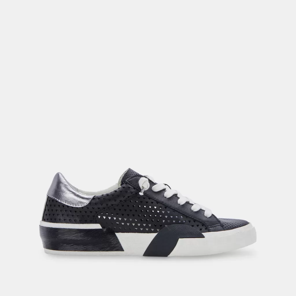 DOLCE VITA Zina Perforated Sneakers Black Perforated Leather Store