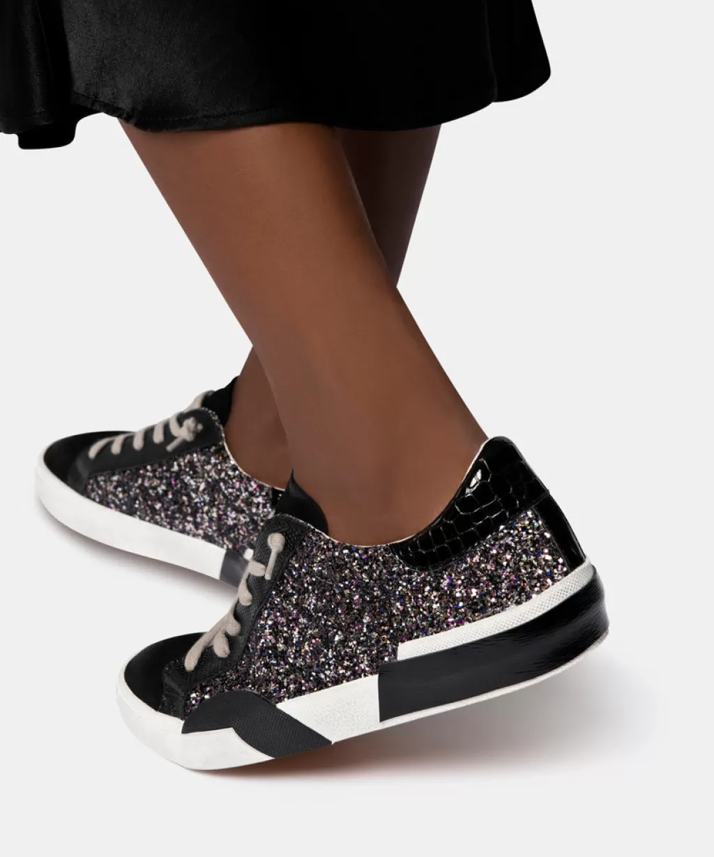 DOLCE VITA Zina Sneakers Black Metallic Glitter Hot