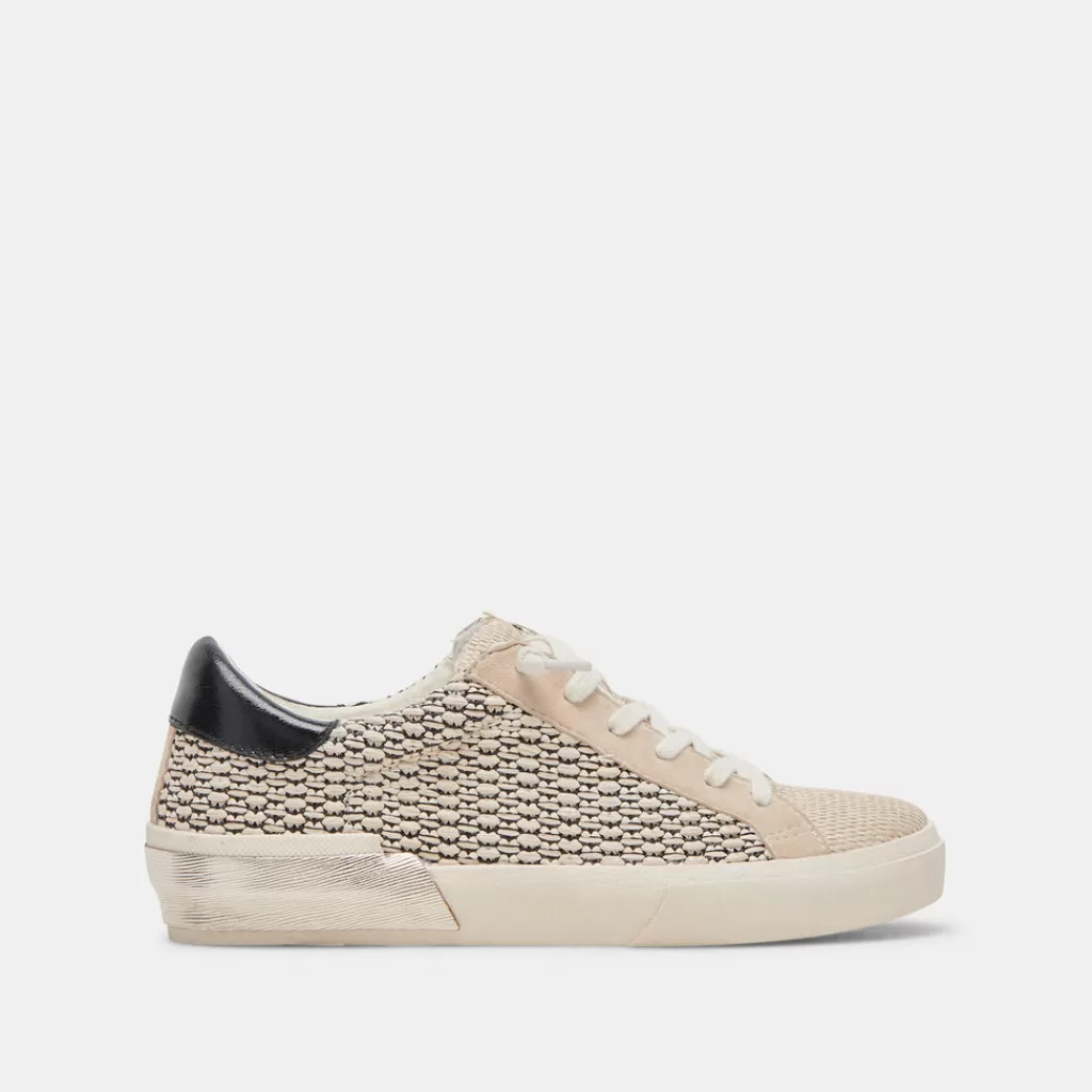 DOLCE VITA Zina Sneakers Black Natural Raffia Hot