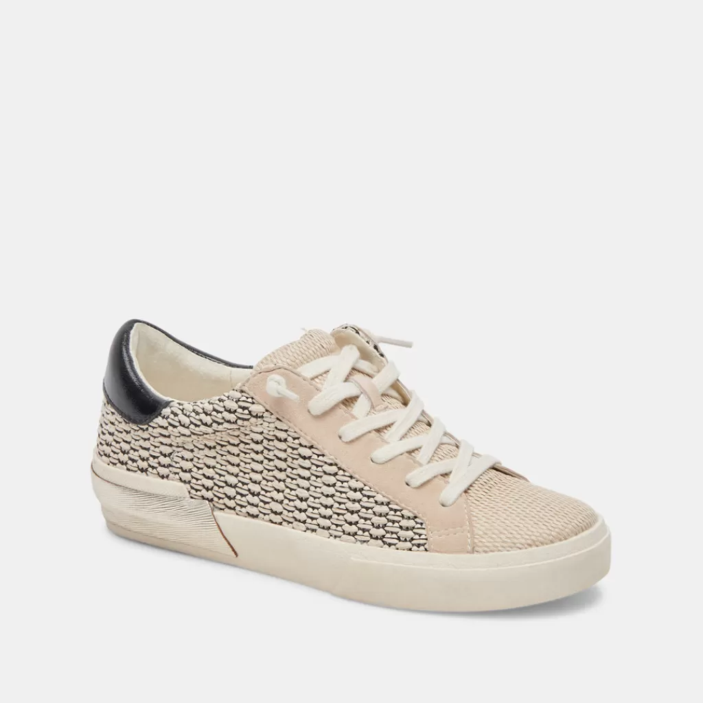 DOLCE VITA Zina Sneakers Black Natural Raffia Hot