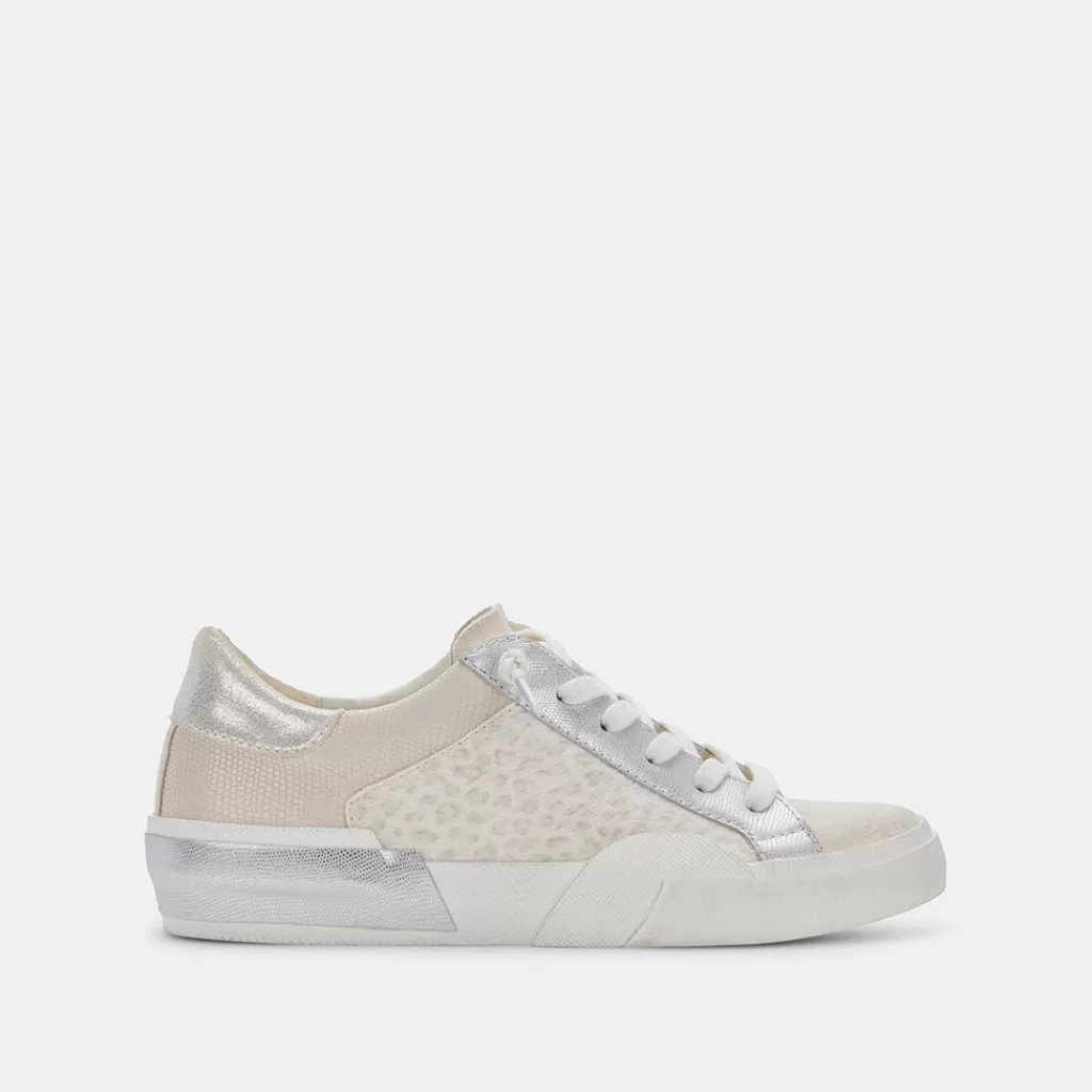 DOLCE VITA Zina Sneakers Cream Leopard Print Suede Hot