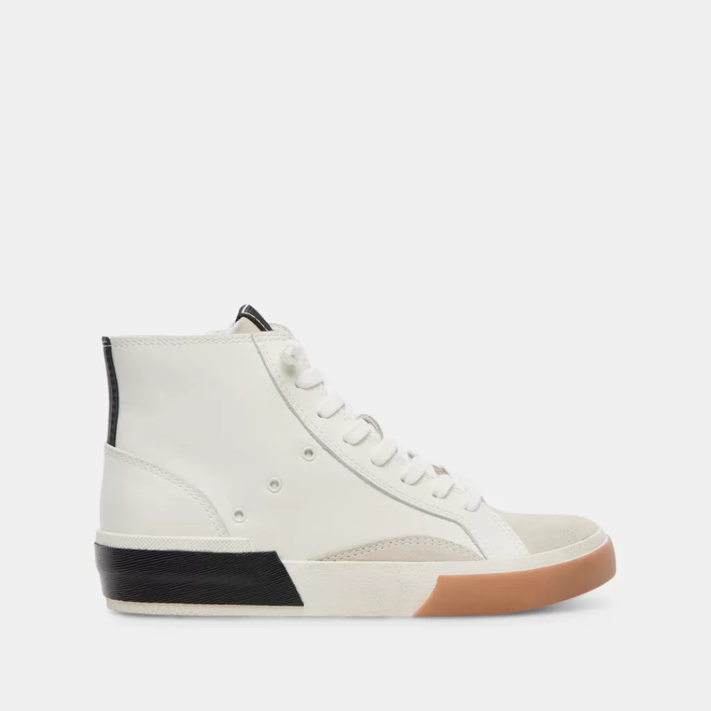 DOLCE VITA Zohara Sneakers White Black Leather Cheap